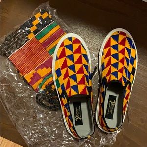 Women’s African custom made fun loafers.
